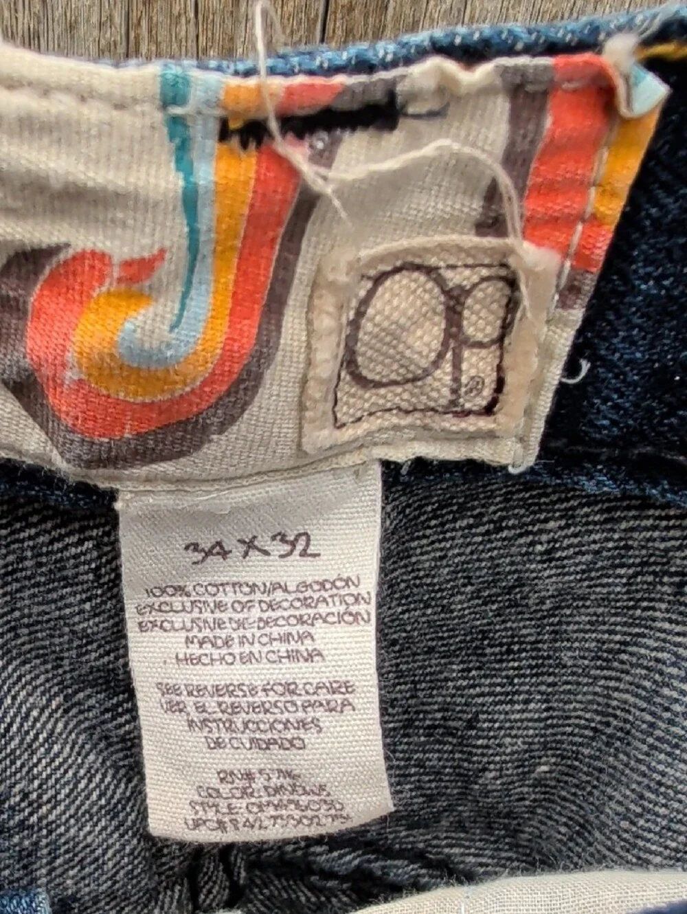 OP Men's Blue Straight-Leg Jeans 34x32